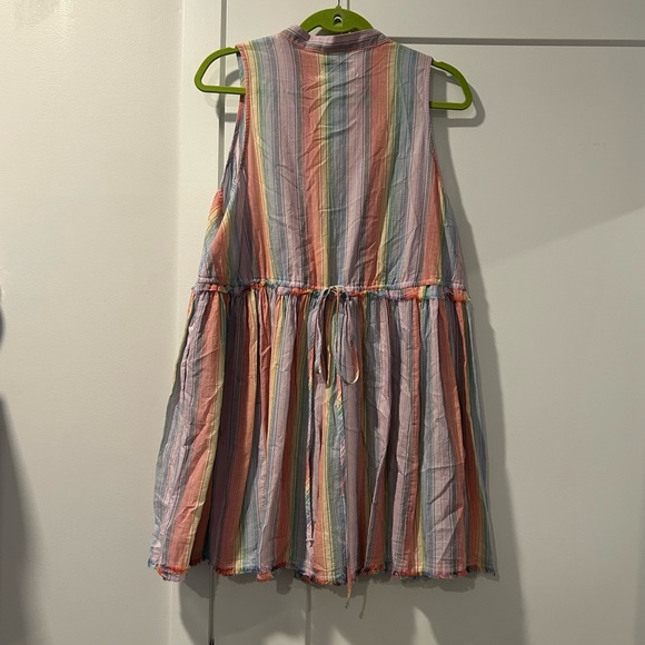 UO Suki Button-Front Frock Dress in Rainbow - Picture 3 of 6